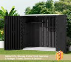 KINYING Outdoor Horizontal Storage Shed,37 Cu.ft Storage Cabinet Waterproof Resin Tool Organiser Storage Box for Garden Tools and Patio Furniture
