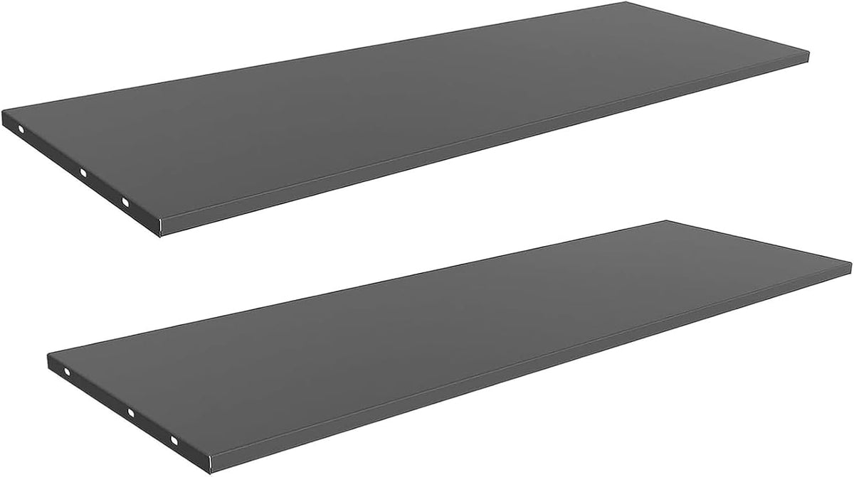 KINYING 2 Pack Metal Shelves for 62 Gallon Storage Cabinets,Multi-Purpose Adjustable Shelving with I