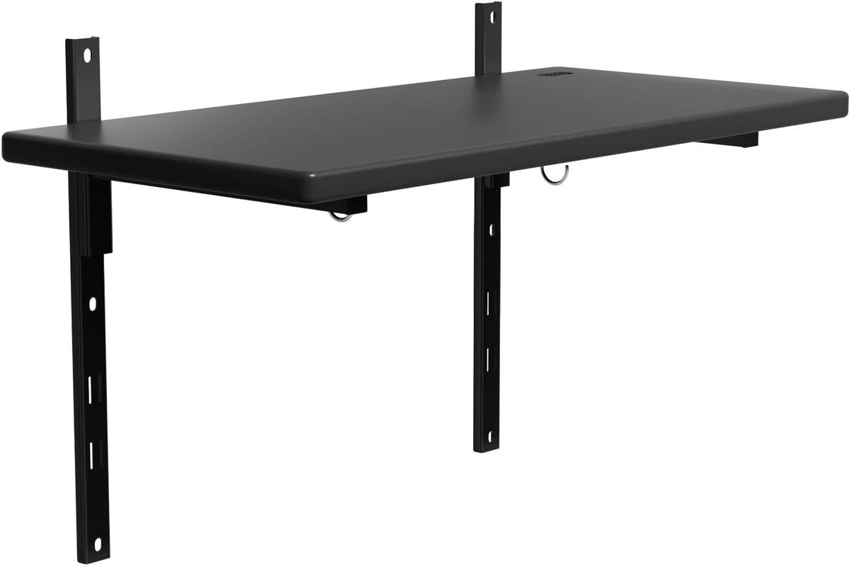 KINYING Plastic Shelving for Outdoor Storage Shed with Floor, One Shelf with 2 Hooks On The Package,