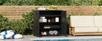 Diamond Cabinet with 2 Shelves, White 33.5×15.1×34.3 Inch - Waterproof UV-Resistant Outdoor Storage for Garden, Pool & Indoor - Organize Hoses, Cushions, Seasonal Decor
