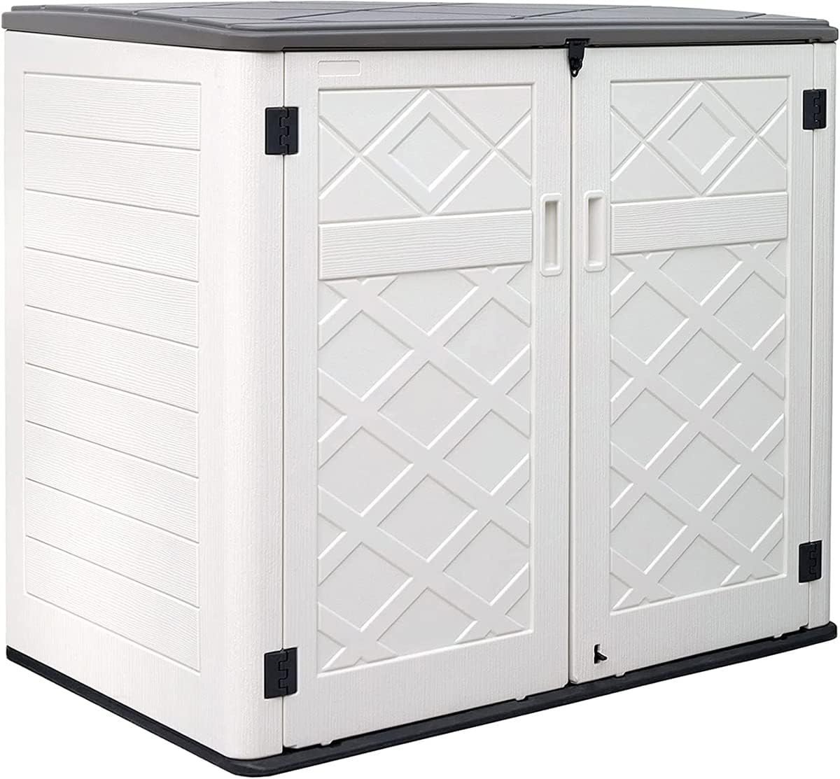 KINYING Larger Outdoor Storage Shed Weather Resistance, Horizontal Outdoor Storage Box Waterproof fo