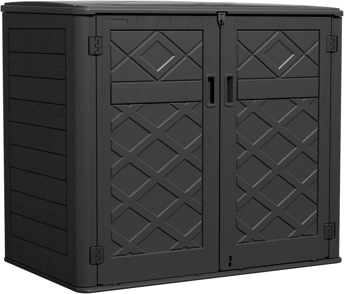 KINYING Larger Outdoor Storage Shed Weather Resistance, Resin Sheds & Outdoor Storage for Garden, Pa