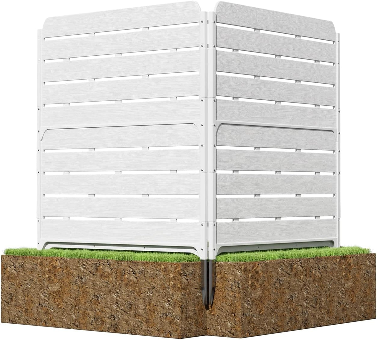 KINYING 45'' W x 50'' H Air Conditioner Fence Privacy Screen,2 Panels Pool Equipment Trash Can Enclo