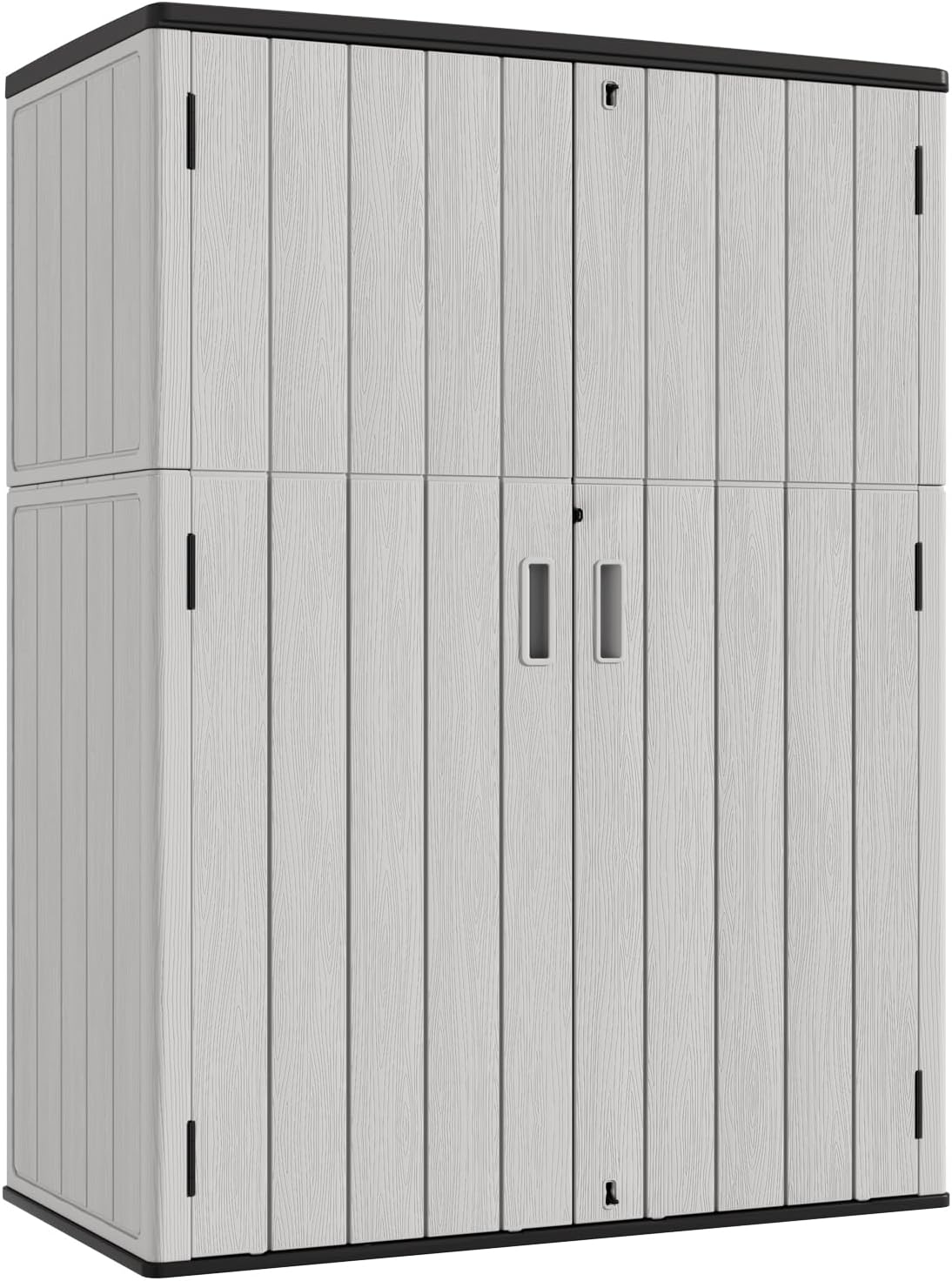 KINYING Outdoor Vertical Storage Shed,57 Cu.ft Outdoor Storage Cabinet Waterproof,Resin Sheds & Outd