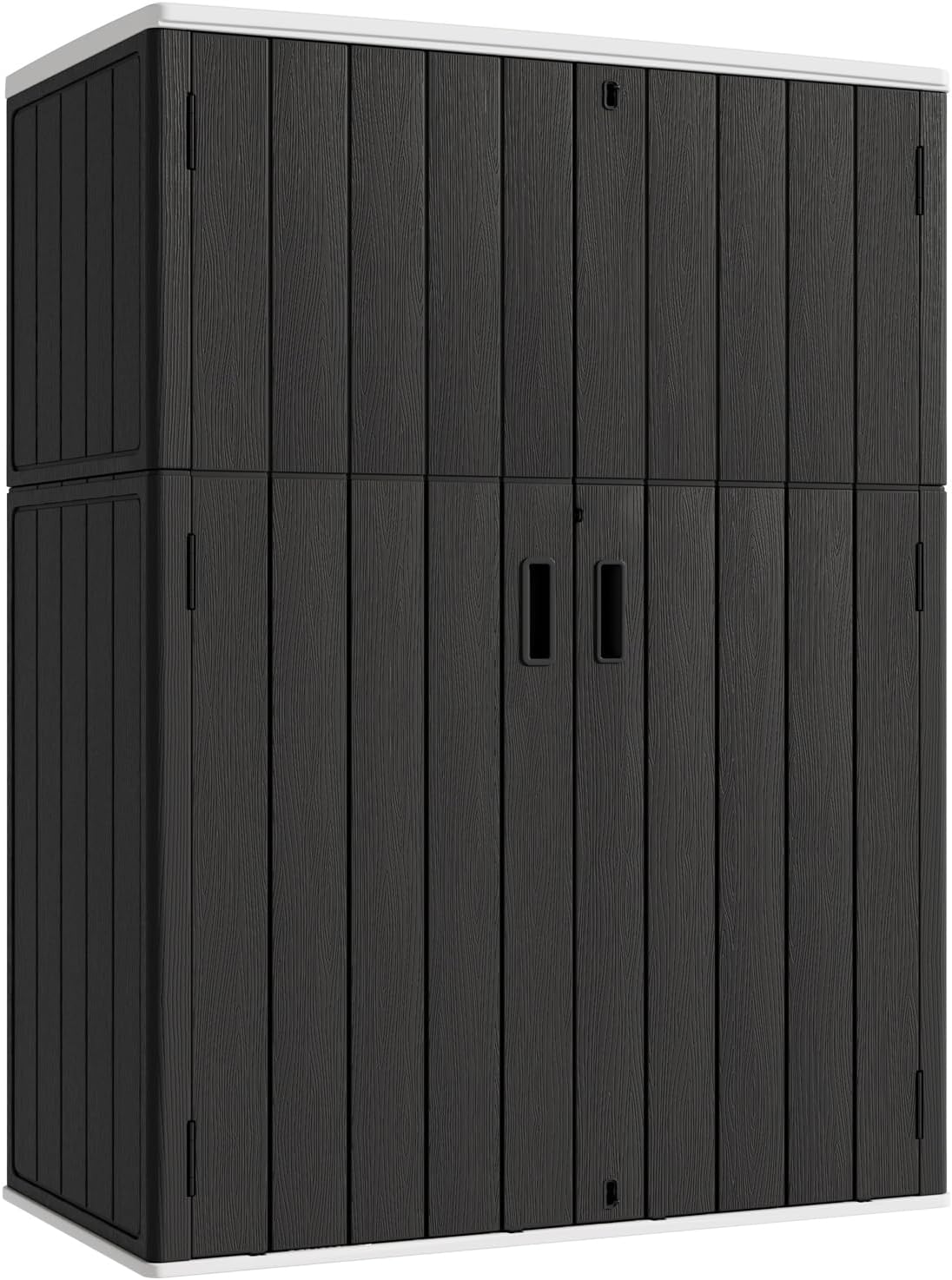 KINYING Outdoor Vertical Storage Shed,57 Cu.ft Outdoor Storage Cabinet Waterproof,Resin Sheds & Outd