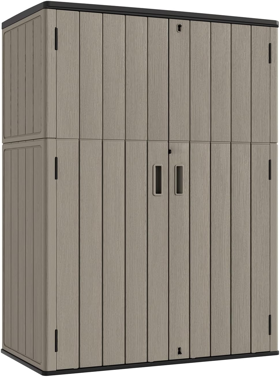 KINYING Outdoor Vertical Storage Shed,57 Cu.ft Outdoor Storage Cabinet Waterproof,Resin Sheds & Outd