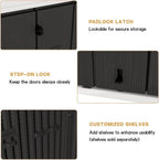 KINYING Outdoor Horizontal Storage Shed,37 Cu.ft Storage Cabinet Waterproof Resin Tool Organiser Storage Box for Garden Tools and Patio Furniture