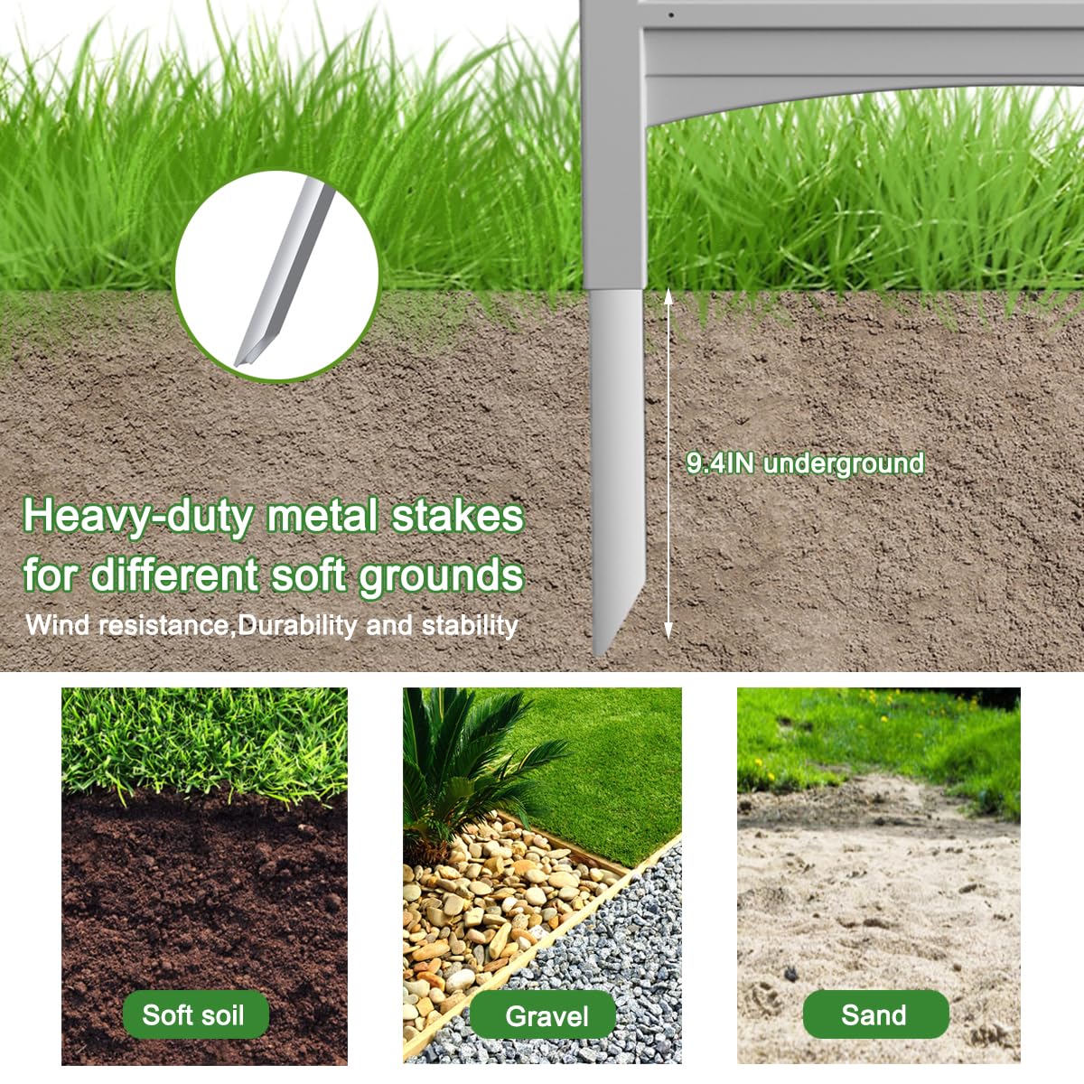 KINYING Air Conditioner Fence Privacy Screen 4 Panels Resin Material 45x22 Inches White Outdoor Weather Resistant Durable Windproof Design